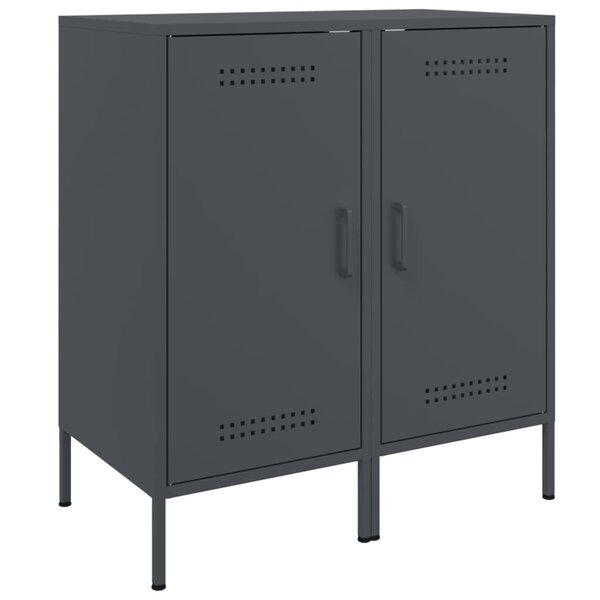 vidaXL Buffets 2 Pièces anthracite 36x39x79 cm acier