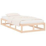 vidaXL Cadre de lit sans matelas 100x200 cm bois massif