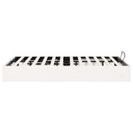 vidaXL Cadre de lit ottoman avec rangement Blanc 180 x 200 cm