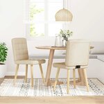 vidaXL Chaises à manger lot de 2 crème tissu