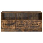 vidaXL Meuble TV Chêne fumé 102 x 34 5 x 47 cm Bois d'ingénierie