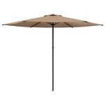 vidaXL Parasol de jardin 300 x 300 cm Polyester Rectangulaire Taupe