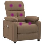 vidaXL Fauteuil de massage Marron Tissu