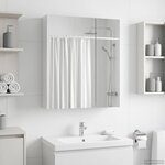 vidaXL Armoire Miroir de Salle de Bain Blanc 60 x 14 5 x 70 cm