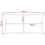 vidaXL Voile d'ombre 2 5 x 4 5 m HDPE Rectangulaire Jaune et blanc