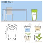 Lechuza jardinière cubico color 40 all-in-one muscade 13151