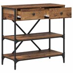 vidaXL Table console bois ancien 75x34.5x75 cm Bois reconstitué