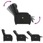 vidaXL Fauteuil de massage inclinable Noir Similicuir