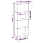 vidaXL Bibliothèque/Séparateur de pièce 51x25x132 cm Pin solide