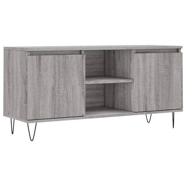 vidaXL Meuble TV sonoma gris 104x35x50 cm bois d'ingénierie