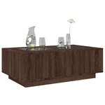 vidaXL Table basse avec LED infini chêne marron 116x69x40 cm