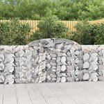 vidaXL Paniers à gabions arqués 11 Pièces 300x30x100/120 cm fer galvanisé