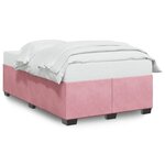 vidaXL Cadre de lit rose 120x190 cm velours