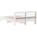 vidaXL Cadre de lit sans matelas blanc 140x190 cm bois de pin massif