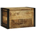 vidaXL Boîte de rangement 80x50x50 cm Bois de mangue brut