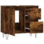 vidaXL Armoire de bain chêne fumé 65x33x60 cm bois d'ingénierie