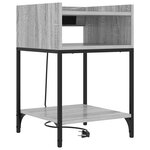 vidaXL Table de chevet 2 Pièces Sonoma gris Bois d'ingénierie