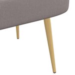 vidaXL Banc rembourré avec dossier Taupe 110 x 60 x 76 cm