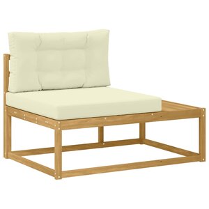 vidaXL Canapé d'extérieur en bout Blanc 115 x 83 x 73 cm Polyester