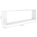 vidaXL Étagères cube murales 4 Pièces blanc brillant bois d'ingénierie