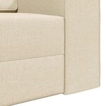 vidaXL Canapé-Lit 200cm Crème tissu