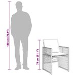 vidaXL Ensemble à manger de jardin et coussins 11 Pièces marron rotin