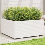 vidaXL Jardinière blanc 100x100x49 5 cm bois de pin massif