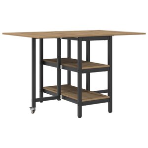 vidaXL Table à dîner 122 x 80 x 76 5 cm Bois d'ingénierie