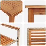 vidaXL Ensemble de Salle à Manger de Jardin 9 pièces Beige en Poly Rattan Acacia