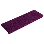 vidaXL Tapis d'escalier 15 pièces 65 x 21 x 4 cm Rose Bord rectangulaire
