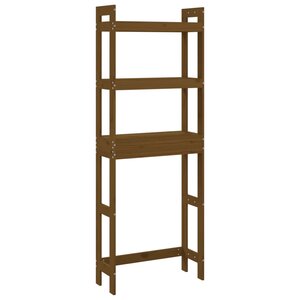 vidaXL Étagère de toilette Marron miel 63x26x171 cm Bois de pin massif