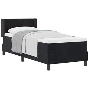 vidaXL Lit à ressorts avec tête de lit Noir 200 x 80 cm Velours