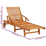 vidaXL Chaises longues 2 Pièces avec coussins Bois d'acacia solide