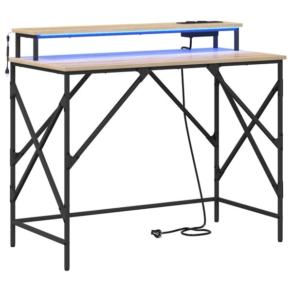 vidaXL Bureau Chêne sonoma 100 x 50 x 86.5 cm Bois d'ingénierie