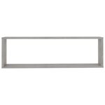 vidaXL Étagères cube murales 2 Pièces gris béton bois d'ingénierie