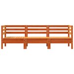 vidaXL Canapé de jardin 3 places cire marron bois de pin massif