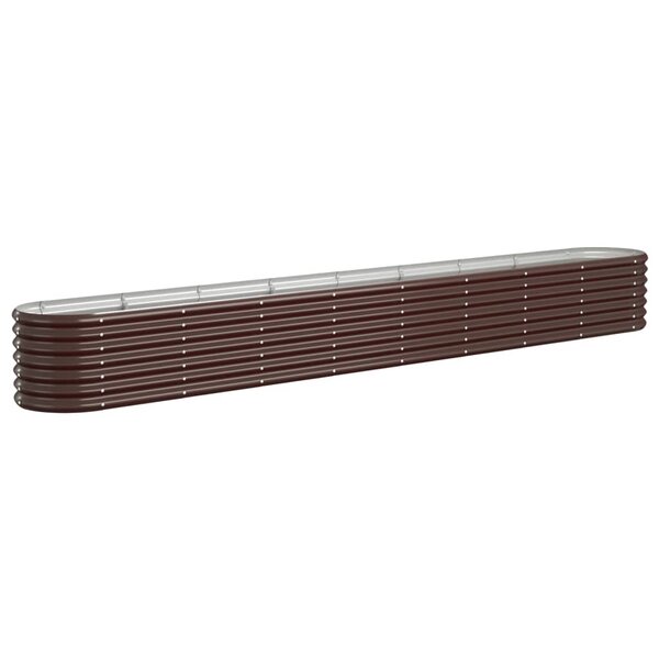 vidaXL Lit surélevé de jardin Acier galvanisé marron