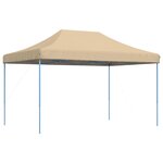vidaXL Tente de réception pliable escamotable beige 440x292x315 cm