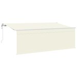 vidaXL Auvent Rétractable Crème 400 x 200 cm Polyester et Aluminium