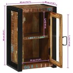 vidaXL Cabinet de Salle de Bain avec porte Bois massif de récupération