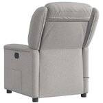 vidaXL Fauteuil de massage inclinable électrique gris nuage tissu