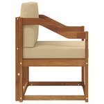 vidaXL Canapé d’extérieur Bois d'acacia massif et polyester Naturel