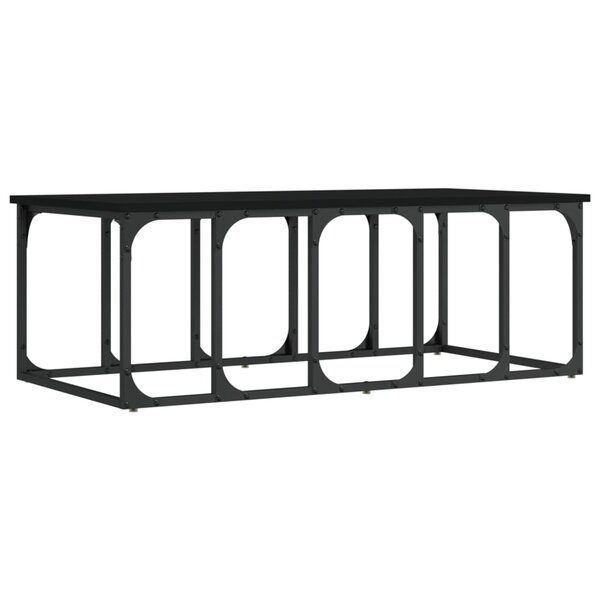 vidaXL Table basse noir 100x50x35 5 cm bois d'ingénierie