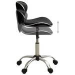 vidaXL Chaise de bureau Noir Similicuir