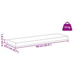 vidaXL Étagère Murale Beige 90 x 23 5 x 4 cm Bois d'ingénierie
