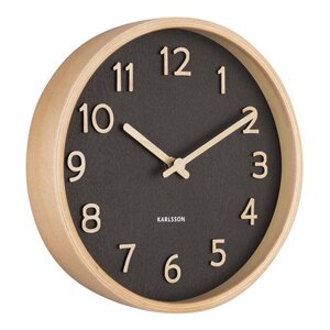 Horloge ronde en bois pure  22 cm