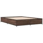 vidaXL Cadre de lit sans matelas chêne marron 150x200 cm