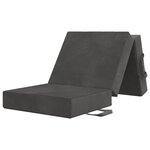vidaXL Canapé-lit pliable 90 x 67 x 45 cm Gris foncé