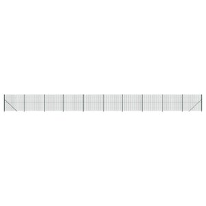 vidaXL Clôture en treillis métallique avec bride vert 2x25 m