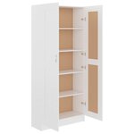 vidaXL Bibliothèque Blanc 82 5x30 5x185 5 cm Bois d'ingénierie